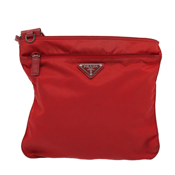 PRADA Shoulder Bag Nylon Red Auth 83691 - Picture 13 of 16